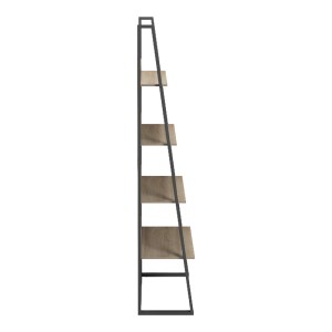 pak-230-000156-3 ΒΙΒΛΙΟΘΗΚΗ-ΡΑΦΙΕΡΑ ALFA PAKOWORLD SONOMA-ΜΑΥΡΟ ΜΕΤΑΛΛΟ 75X36X185ΕΚ