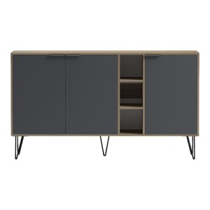 pak-230-000162-3 ΜΠΟΥΦΕΣ BALAIN PAKOWORLD SONOMA-ΑΝΘΡΑΚΙ 142X35.5X83ΕΚ