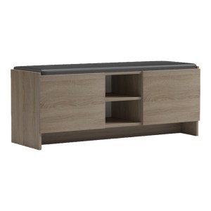 pak-230-000164-2 ΠΑΠΟΥΤΣΟΘΗΚΗ-ΣΚΑΜΠΟ ZULLA PAKOWORLD SONOMA-ΜΑΥΡΟ 110X37X43ΕΚ