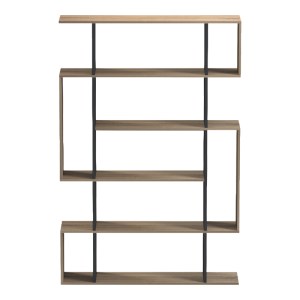 pak-230-000169-1 ΒΙΒΛΙΟΘΗΚΗ MITO PAKOWORLD SONOMA-ΑΝΘΡΑΚΙ 108.5X25X161ΕΚ