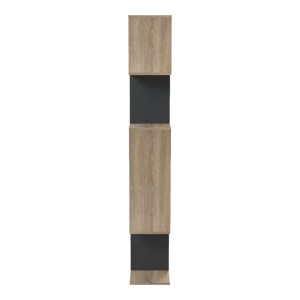 pak-230-000169-4 ΒΙΒΛΙΟΘΗΚΗ MITO PAKOWORLD SONOMA-ΑΝΘΡΑΚΙ 108.5X25X161ΕΚ