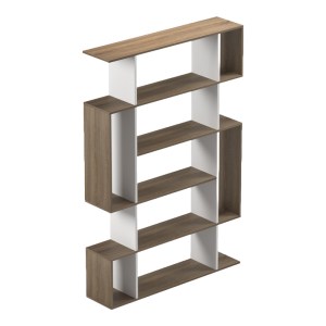 pak-230-000170-3 ΒΙΒΛΙΟΘΗΚΗ MITO PAKOWORLD SONOMA - ΛΕΥΚΟ 108.5X25X161ΕΚ