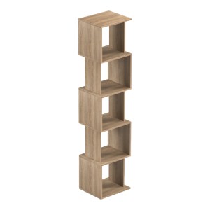 pak-230-000172-4 ΒΙΒΛΙΟΘΗΚΗ CUBIK PAKOWORLD SONOMA 35X30X161ΕΚ