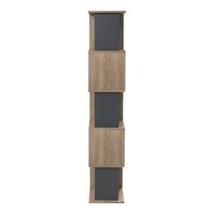 pak-230-000175-4 ΒΙΒΛΙΟΘΗΚΗ CUBIK PAKOWORLD SONOMA- ΑΝΘΡΑΚΙ 35X30X161ΕΚ