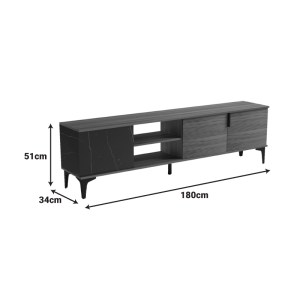 pak-230-000178-7 ΕΠΙΠΛΟ ΤΗΛΕΟΡΑΣΗΣ RIBA PAKOWORLD ΚΑΡΥΔΙ-ΜΑΥΡΗ ΟΨΗ ΜΑΡΜΑΡΟΥ 180X34X51ΕΚ