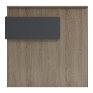 pak-230-000185-4 ΓΡΑΦΕΙΟ RECEPTION OPTIMA PAKOWORLD ΜΕ LED SONOMA-ΑΝΘΡΑΚΙ 110X40X110ΕΚ