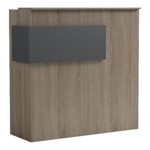 pak-230-000185 ΓΡΑΦΕΙΟ RECEPTION OPTIMA PAKOWORLD ΜΕ LED SONOMA-ΑΝΘΡΑΚΙ 110X40X110ΕΚ