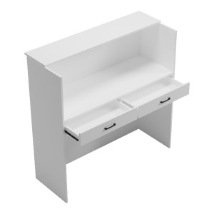 pak-230-000187-1 ΓΡΑΦΕΙΟ RECEPTION OPTIMA PAKOWORLD ΜΕ LED ΛΕΥΚΟ-SONOMA 110X40X110ΕΚ
