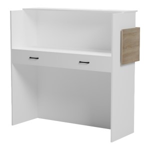 pak-230-000187-2 ΓΡΑΦΕΙΟ RECEPTION OPTIMA PAKOWORLD ΜΕ LED ΛΕΥΚΟ-SONOMA 110X40X110ΕΚ