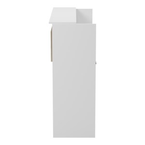 pak-230-000187-5 ΓΡΑΦΕΙΟ RECEPTION OPTIMA PAKOWORLD ΜΕ LED ΛΕΥΚΟ-SONOMA 110X40X110ΕΚ