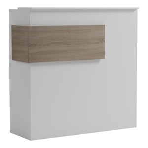 pak-230-000187 ΓΡΑΦΕΙΟ RECEPTION OPTIMA PAKOWORLD ΜΕ LED ΛΕΥΚΟ-SONOMA 110X40X110ΕΚ