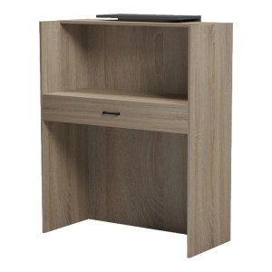 pak-230-000188-2 ΓΡΑΦΕΙΟ RECEPTION ZOWEL PAKOWORLD ΜΕ LED SONOMA-ΑΝΘΡΑΚΙ 90X40X110ΕΚ