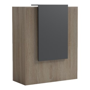 pak-230-000188 ΓΡΑΦΕΙΟ RECEPTION ZOWEL PAKOWORLD ΜΕ LED SONOMA-ΑΝΘΡΑΚΙ 90X40X110ΕΚ