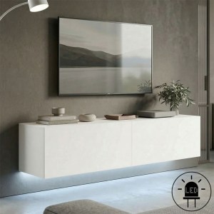 pak-230-000193 ΕΠΙΠΛΟ ΤΗΛΕΟΡΑΣΗΣ ΕΠΙΤΟΙΧΙΟ ΜΕ LED RIVAL PAKOWORLD ΛΕΥΚΟ 120X35X30ΕΚ