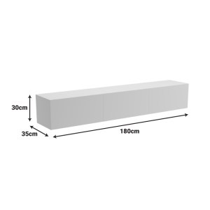pak-230-000196-5 ΕΠΙΠΛΟ ΤΗΛΕΟΡΑΣΗΣ ΕΠΙΤΟΙΧΙΟ ΜΕ LED RIVAL PAKOWORLD ΑΝΘΡΑΚΙ 180X35X30ΕΚ