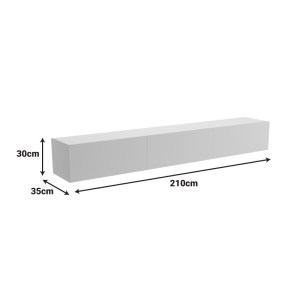 pak-230-000198-5 ΕΠΙΠΛΟ ΤΗΛΕΟΡΑΣΗΣ ΕΠΙΤΟΙΧΙΟ ΜΕ LED RIVAL PAKOWORLD ΑΝΘΡΑΚΙ 210X35X30ΕΚ