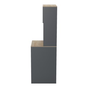 pak-230-000203-5 ΓΡΑΦΕΙΟ ΕΡΓΑΣΙΑΣ ΜΕ ΒΙΒΛΙΟΘΗΚΗ CHAXE PAKOWORLD ΑΝΘΡΑΚΙ-SONOMA 65X32.5X183.6ΕΚ