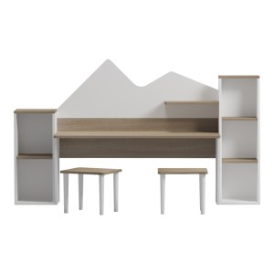 pak-230-000207-1 ΠΑΙΔΙΚΟ ΓΡΑΦΕΙΟ ΜΕ ΣΚΑΜΠΟ DUALTO PAKOWORLD SONOMA-ΛΕΥΚΟ 180X30X93.6ΕΚ