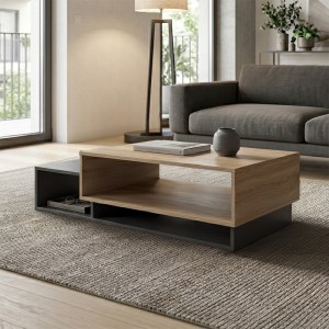 pak-230-000216 ΤΡΑΠΕΖΙ ΣΑΛΟΝΙΟΥ DEKOST PAKOWORLD ΣΕ SONOMA-ΑΝΘΡΑΚΙ 105X50X32ΕΚ