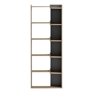 pak-230-000220-1 ΒΙΒΛΙΟΘΗΚΗ CORPUS PAKOWORLD SONOMA - ΑΝΘΡΑΚΙ 61X22X162ΕΚ