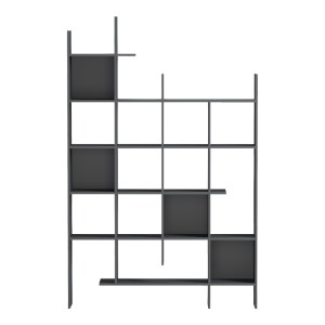 pak-230-000227-1 ΒΙΒΛΙΟΘΗΚΗ MANCO PAKOWORLD ΑΝΘΡΑΚΙ 122X25.5X188ΕΚ