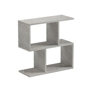 pak-230-000231-1 ΒΟΗΘΗΤΙΚΟ ΤΡΑΠΕΖΙ-ΒΙΒΛΙΟΘΗΚΗ WESMOL PAKOWORLD ΓΚΡΙ ΟΨΗ ΜΑΡΜΑΡΟΥ 50X20X50ΕΚ
