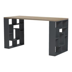pak-230-000237-2 ΓΡΑΦΕΙΟ ΜΕ ΡΑΦΙΕΡΑ LABIRENT  PAKOWORLD ΑΝΘΡΑΚΙ-SONOMA 140X60X75ΕΚ