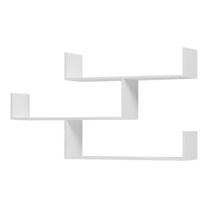 pak-230-000244-2 ΡΑΦΙΕΡΑ ΤΟΙΧΟΥ TIBER PAKOWORLD ΛΕΥΚΗ 120X22X67ΕΚ