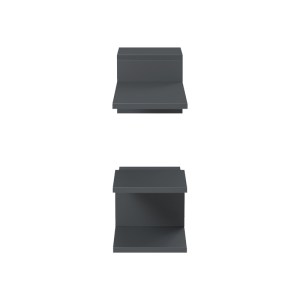 pak-230-000247-3 ΡΑΦΙΕΡΑ ΤΟΙΧΟΥ SUMPA PAKOWORLD 2ΤΕΜ ΑΝΘΡΑΚΙ 65X20X18ΕΚ