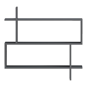pak-230-000253-1 ΡΑΦΙΕΡΑ ΤΟΙΧΟΥ PARALEL PAKOWORLD ΑΝΘΡΑΚΙ 70X22X65,5ΕΚ