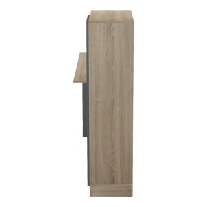 pak-230-000254-4 ΓΡΑΦΕΙΟ ΜΕ ΒΙΒΛΙΟΘΗΚΗ ΚΑΙ ΝΤΟΥΛΑΠΙ OFISIO PAKOWORLD SONOMA-ΑΝΘΡΑΚΙ 152.3X40X120ΕΚ