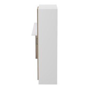pak-230-000255-5 ΓΡΑΦΕΙΟ ΜΕ ΒΙΒΛΙΟΘΗΚΗ ΚΑΙ ΝΤΟΥΛΑΠΙ OFISIO PAKOWORLD SONOMA-ΛΕΥΚΟ 152.3X40X120ΕΚ