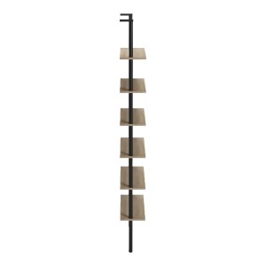 pak-230-000256-4 ΒΙΒΛΙΟΘΗΚΗ ΕΠΙΤΟΙΧΙΑ DIMMO PAKOWORLD SONOMA-ΜΑΥΡΟ ΜΕΤΑΛΛΟ 60X20X180ΕΚ
