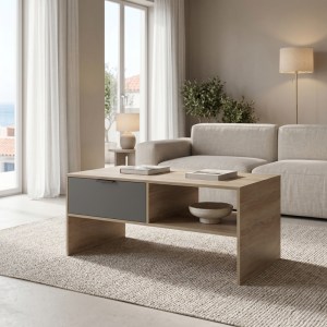 pak-230-000267 ΤΡΑΠΕΖΙ ΣΑΛΟΝΙΟΥ FELINA PAKOWORLD SONOMA-ΑΝΘΡΑΚΙ 100X50X45ΕΚ