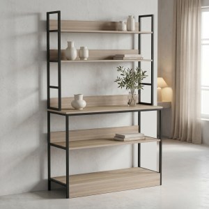 pak-230-000270 ΕΠΙΔΑΠΕΔΙΑ ΡΑΦΙΕΡΑ ORANIS PAKOWORLD SONOMA-ΜΑΥΡΟ 105X38X165ΕΚ