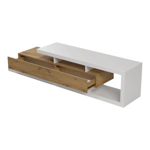 pak-230-000280-1 ΕΠΙΠΛΟ ΤΗΛΕΟΡΑΣΗΣ ARBERO PAKOWORLD ΛΕΥΚΟ-OAK 198X40X45ΕΚ