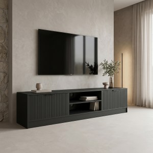 pak-230-000287 ΕΠΙΠΛΟ ΤΗΛΕΟΡΑΣΗΣ LEMARDO PAKOWORLD ΜΑΥΡΟ 180X40X40ΕΚ