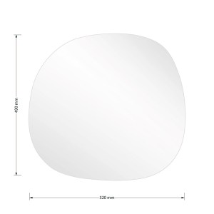 pak-233-000008-2 ΚΑΘΡΕΠΤΗΣ FRAMELESS 1 PAKOWORLD ΜΑΥΡΟ 49X1.2X52ΕΚ