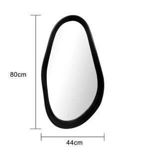pak-233-000045-3 ΚΑΘΡΕΠΤΗΣ ΟΒΑΛ BALOA PAKOWORLD MDF ΣΕ ΜΑΥΡΗ ΑΠΟΧΡΩΣΗ 44X4X80ΕΚ