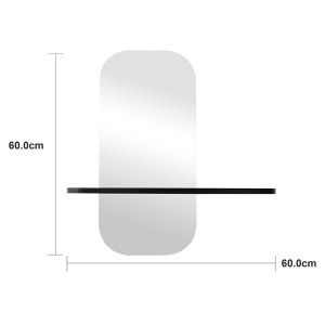 pak-233-000055-3 ΚΑΘΡΕΠΤΗΣ LUNARIA PAKOWORLD ΜΑΥΡΟ MDF 60X11.5X60ΕΚ