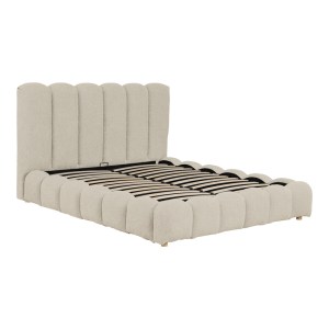 pak-234-000027-2 ΚΡΕΒΑΤΙ NUVEM PAKOWORLD ΜΠΟΥΚΛΕ ΥΦΑΣΜΑ ΜΠΕΖ ΜΕ ΑΠΟΘΗΚΕΥΤΙΚΟ ΧΩΡΟ 160X200ΕΚ