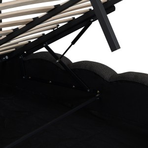 pak-234-000028-7 ΚΡΕΒΑΤΙ NUVEM PAKOWORLD ΜΠΟΥΚΛΕ ΥΦΑΣΜΑ ΑΝΘΡΑΚΙ ΜΕ ΑΠΟΘΗΚΕΥΤΙΚΟ ΧΩΡΟ 160X200ΕΚ