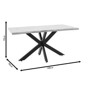pak-235-000021-6 TΡΑΠΕΖΙ GILMAN PAKOWORLD MDF SONOMA-ΜΑΥΡΟ 150X90X75ΕΚ