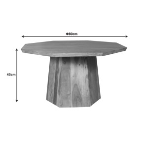 pak-240-000013-5 ΤΡΑΠΕΖΙ ΣΑΛΟΝΙΟΥ OCTAGON PAKOWORLD ΞΥΛΟ ACACIA ΣΕ ΦΥΣΙΚΗ ΑΠΟΧΡΩΣΗ Φ80X45ΕΚ