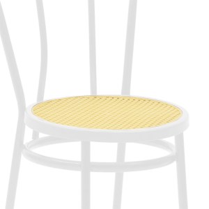 pak-243-000026-4 ΚΑΡΕΚΛΑ ΒΙΕΝΝΗΣ PAKOWORLD PE RATTAN ΜΠΕΖ-ΜΕΤΑΛΛΟ ΛΕΥΚΟ