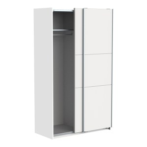 pak-244-000009-1 ΝΤΟΥΛΑΠΑ ΡΟΥΧΩΝ KAWEN PAKOWORLD ΔΙΦΥΛΛΗ ΜΕ ΣΥΡΟΜΕΝΕΣ ΠΟΡΤΕΣ ΛΕΥΚΟ 116.5X60X203ΕΚ