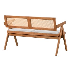 pak-247-000023-2 ΚΑΝΑΠΕΣ WINSLOW PAKOWORLD ΔΙΘΕΣΙΟΣ ΞΥΛΟ RUBBERWOOD ΣΕ ΑΝΟΙΧΤΟ ΚΑΡΥΔΙ ΧΡΩΜΑ-ΥΦΑΣΜΑ ΑΝΟΙΧΤΟ ΓΚΡΙ 130X60X77.5ΕΚ