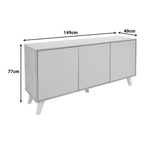 pak-248-000005-9 ΜΠΟΥΦΕΣ BILLIE PAKOWORLD SONOMA-ΓΚΡΙ 149X40X77ΕΚ