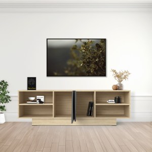 pak-248-000030-1 ΕΠΙΠΛΟ ΤΗΛΕΟΡΑΣΗΣ STEVIE PAKOWORLD SONOMA-ΑΝΘΡΑΚΙ 160X40X50ΕΚ