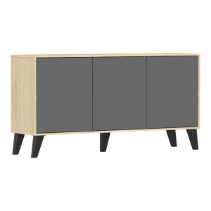 pak-248-000034-2 ΜΠΟΥΦΕΣ BILLIE PAKOWORLD SONOMA-ΑΝΘΡΑΚΙ149X40X77ΕΚ